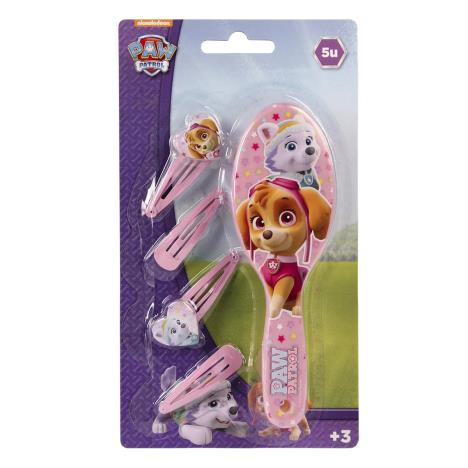 Paw Patrol Pink Skye & Everest Hair Clips & Brush Set £2.99